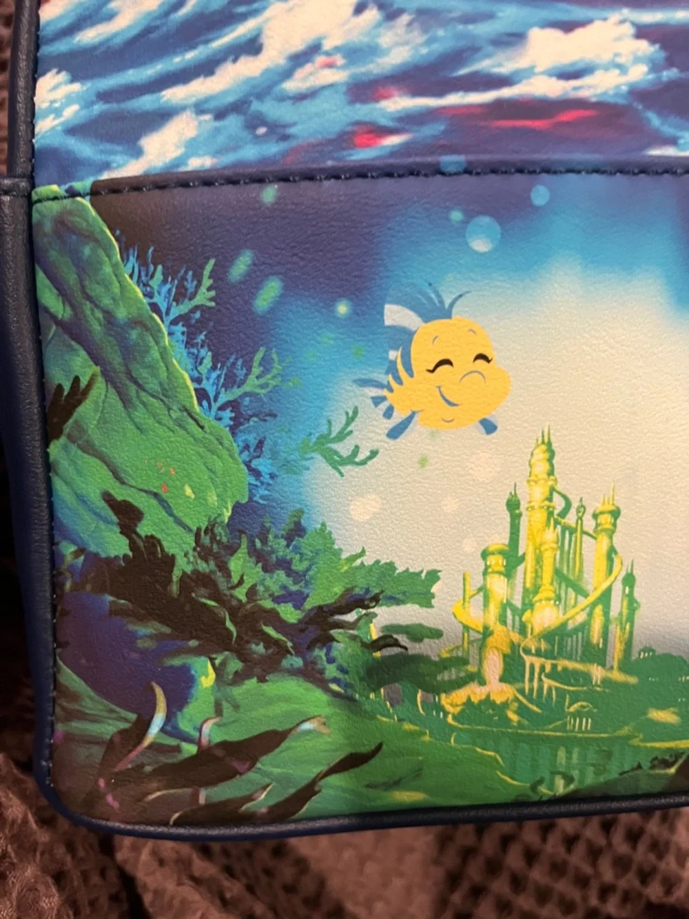 The Little Mermaid Themed Mini Backpack - Blue, Pink, Green loungefly